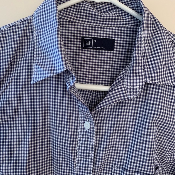 Gap Womens plaid double weave boyfriend shirt - Picture 2 of 4